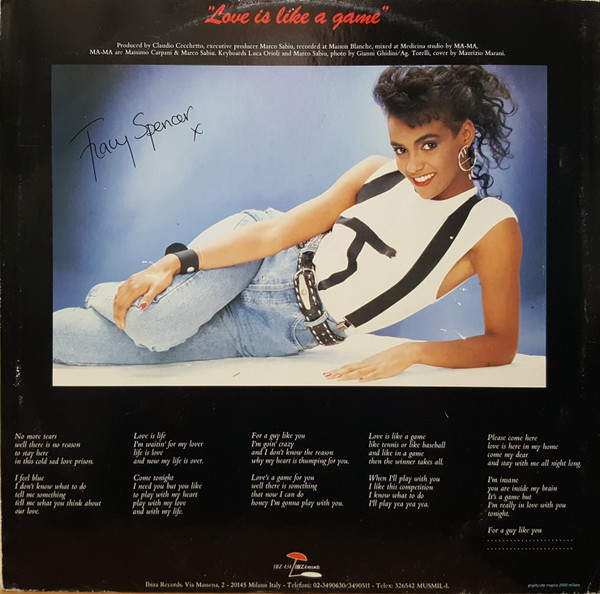 Tracy Spencer - Love Is Like A Game | Ibiza Records (IBZ 434) - 2 Tracy Spencer - Love Is Like A Game | Ibiza Records (IBZ 434) - 2