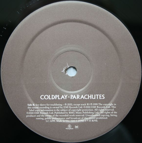 Coldplay - Parachutes | Parlophone (7243 5 27783 1 7) - 4 Coldplay - Parachutes | Parlophone (7243 5 27783 1 7) - 4