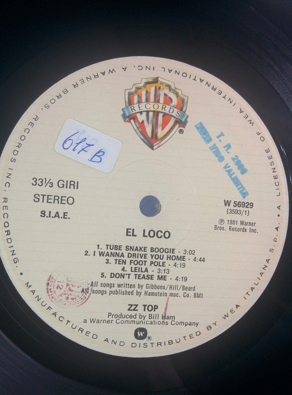 ZZ Top - El Loco | Warner Bros. Records (W 56929) - 4