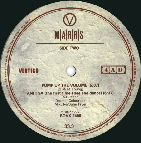 M|A|R|R|S - Pump Up The Volume | Vertigo (SOVX 2400) - 4