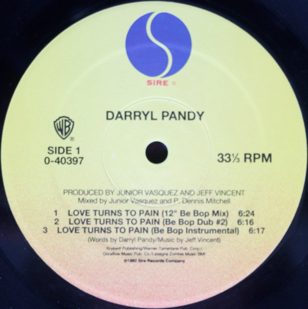 Darryl Pandy - Love Turns To Pain | Sire (0-40397) - 2