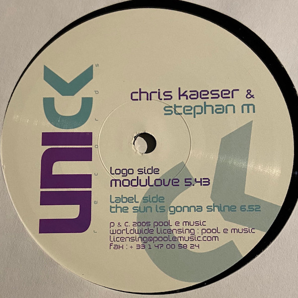 Chris Kaeser & Stephane M - Modulove / The Sun is Gonna Shine | Unick Records (UNICK 001) - 4