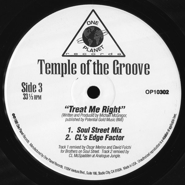 Temple Of The Groove - Treat Me Right | One Planet (OP10302) - 3