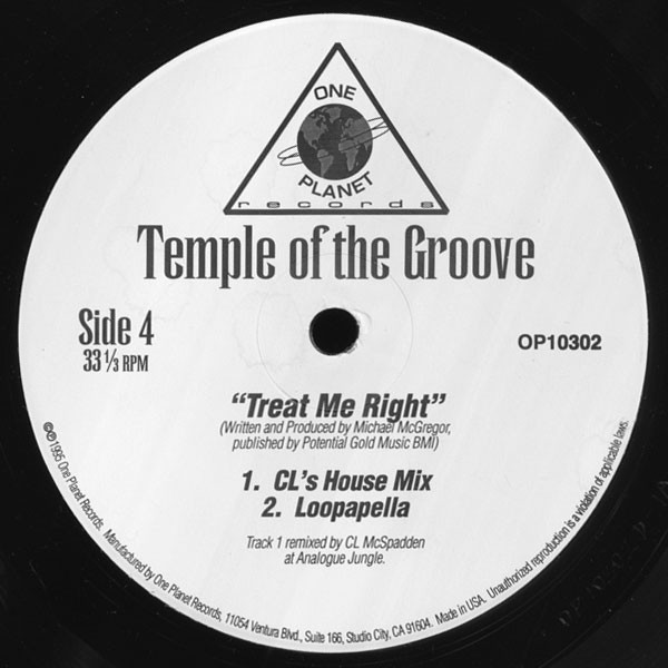 Temple Of The Groove - Treat Me Right | One Planet (OP10302) - 4