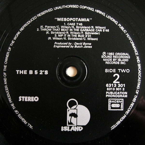 The B-52's - Mesopotamia | Phonogram (6313 301) - 4