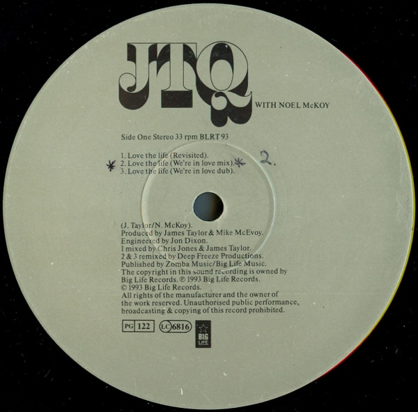 The James Taylor Quartet with Noel McKoy - Love The Life | Big Life (BLRT 93) - 2
