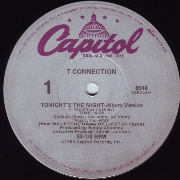 T-Connection - Tonight's The Night | Capitol Records (8546)