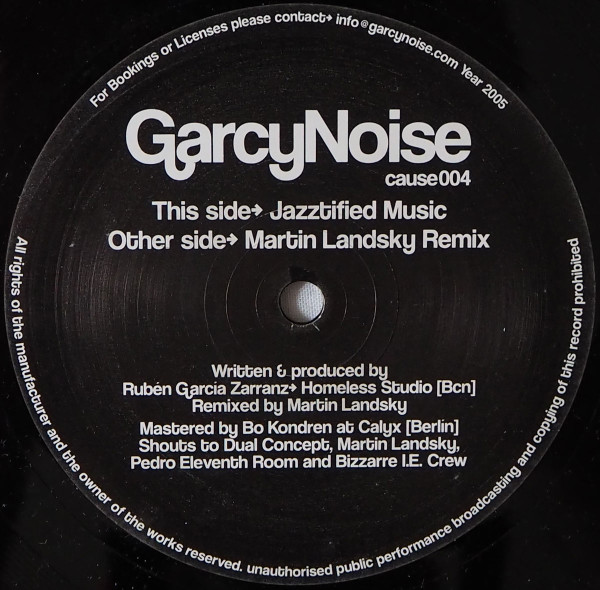 GarcyNoise - Jazztified Music | Justified Cause (cause004)