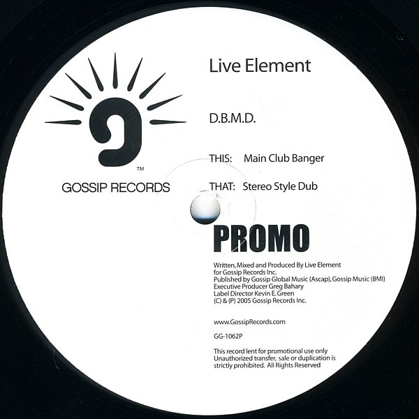 Live Element - D.B.M.D. | Gossip Records (GG-1062P) - main