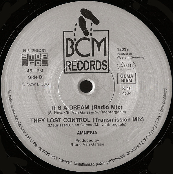 Amnesia - It's A Dream (Remix) | BCM Records (BCM 12339) - 4 Amnesia - It's A Dream (Remix) | BCM Records (BCM 12339) - 4