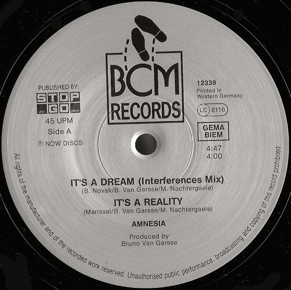 Amnesia - It's A Dream (Remix) | BCM Records (BCM 12339) - 3 Amnesia - It's A Dream (Remix) | BCM Records (BCM 12339) - 3