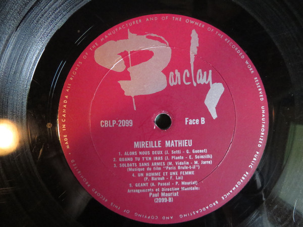 Mireille Mathieu - Mireille Mathieu | Barclay (CBLP 2099) - 4 Mireille Mathieu - Mireille Mathieu | Barclay (CBLP 2099) - 4