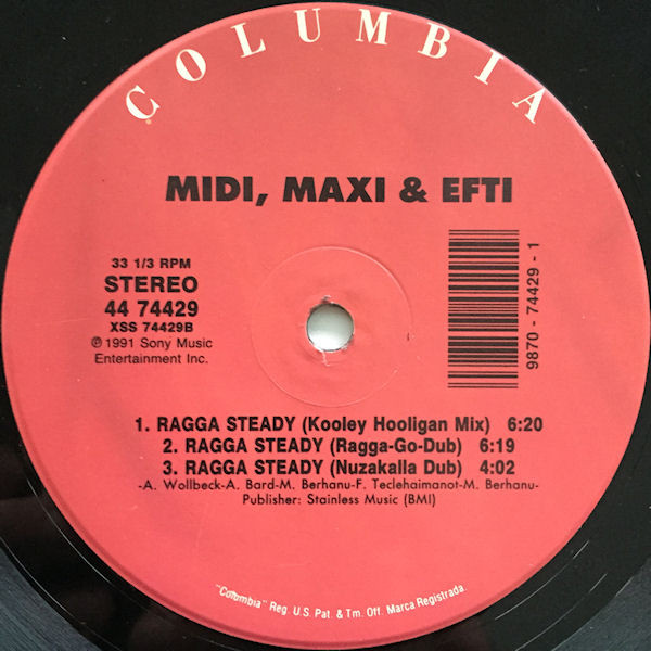 Midi, Maxi & Efti - Ragga Steady | Columbia (44 74429) - 4 Midi, Maxi & Efti - Ragga Steady | Columbia (44 74429) - 4