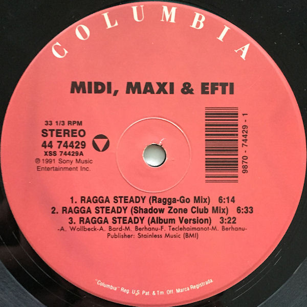 Midi, Maxi & Efti - Ragga Steady | Columbia (44 74429) - 3 Midi, Maxi & Efti - Ragga Steady | Columbia (44 74429) - 3