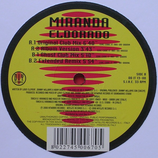 Miranda - Eldorado | Do It Yourself Entertainment (DO IT 13-00) - 3 Miranda - Eldorado | Do It Yourself Entertainment (DO IT 13-00) - 3