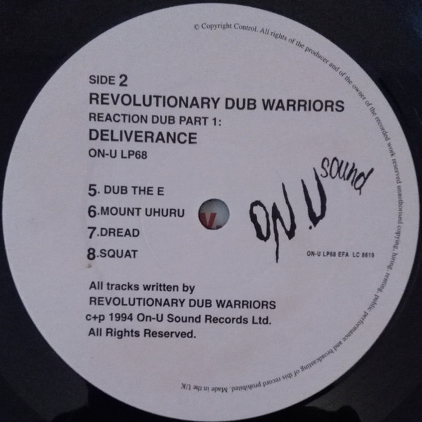 Revolutionary Dub Warriors - Reaction Dub Part 1: Deliverance | On-U Sound (ON-U LP 68) - 4 Revolutionary Dub Warriors - Reaction Dub Part 1: Deliverance | On-U Sound (ON-U LP 68) - 4