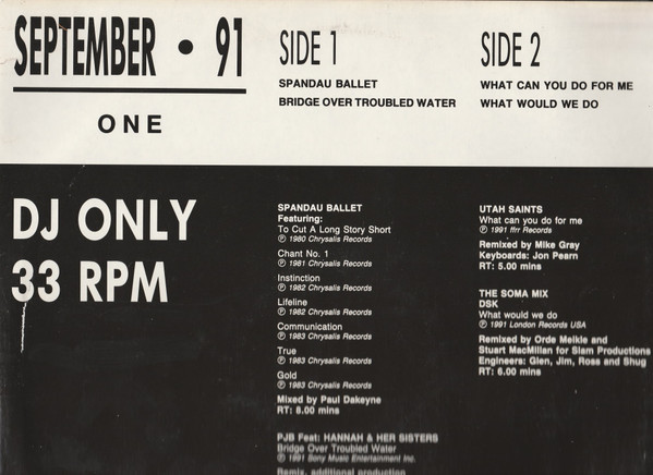 Various - September • 91 (One) | DMC (DMC 104/1) - 2