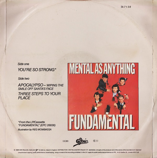 Mental As Anything - You're So Strong | Epic (TA 7138) - 2