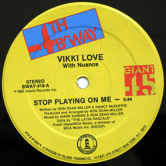 Vikki Love With Nuance - Stop Playing On Me | 4th & Broadway (BWAY-418) - main Vikki Love With Nuance - Stop Playing On Me | 4th & Broadway (BWAY-418) - main