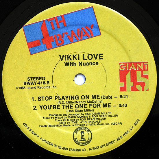 Vikki Love With Nuance - Stop Playing On Me | 4th & Broadway (BWAY-418) - 2 Vikki Love With Nuance - Stop Playing On Me | 4th & Broadway (BWAY-418) - 2