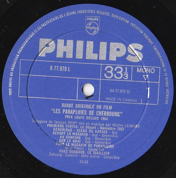 Michel Legrand - Les Parapluies De Cherbourg | Philips (B 2 L 0054) - 5 Michel Legrand - Les Parapluies De Cherbourg | Philips (B 2 L 0054) - 5