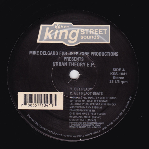 Mike Delgado For Deep Zone - Urban Theory E.P. | BPM King Street Sounds (KSS-1041) - 2