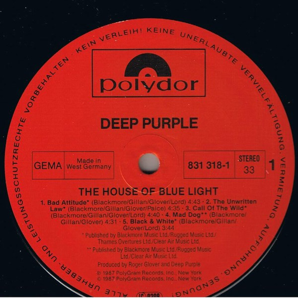 Deep Purple - The House Of Blue Light | Polydor (831 318-1) - 3 Deep Purple - The House Of Blue Light | Polydor (831 318-1) - 3