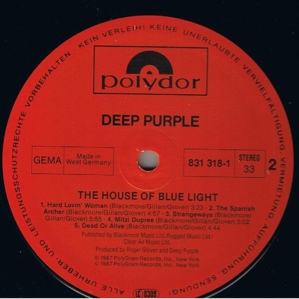 Deep Purple - The House Of Blue Light | Polydor (831 318-1) - 4 Deep Purple - The House Of Blue Light | Polydor (831 318-1) - 4