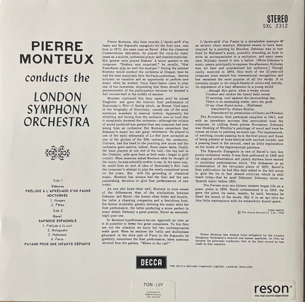 Prélude À L'Après Midi D'Un Faune - Nocturnes / Pavane Pour Une Infante Défunte - Rapsodie Espagnole