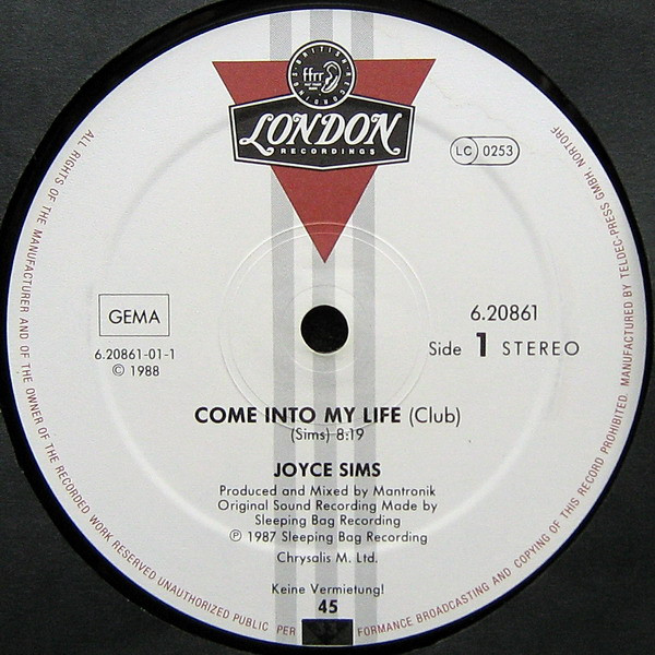 Joyce Sims - Come Into My Life | London Records (6.20861) - 3 Joyce Sims - Come Into My Life | London Records (6.20861) - 3