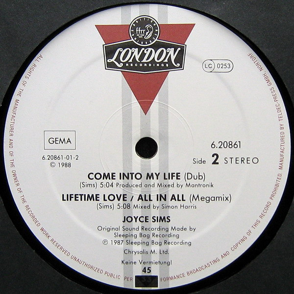 Joyce Sims - Come Into My Life | London Records (6.20861) - 4 Joyce Sims - Come Into My Life | London Records (6.20861) - 4