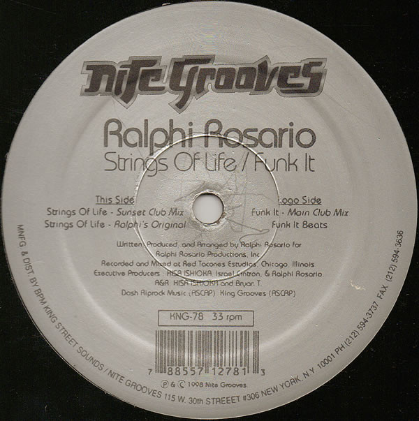 Ralphi Rosario - Strings Of Life / Funk It | Nite Grooves (KNG-78) - main Ralphi Rosario - Strings Of Life / Funk It | Nite Grooves (KNG-78) - main