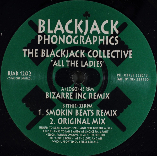 Blackjack Collective - All The Ladies | Blackjack Phonographics (BJAK 1202) - 3