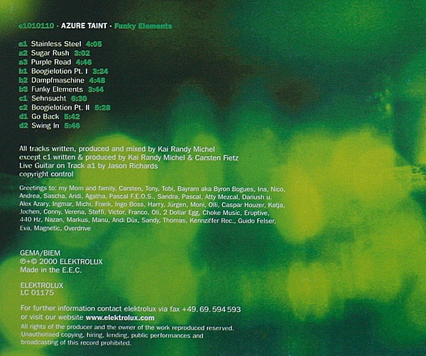 Azure Taint - Funky Elements | Elektrolux (e1010110) - 2 Azure Taint - Funky Elements | Elektrolux (e1010110) - 2