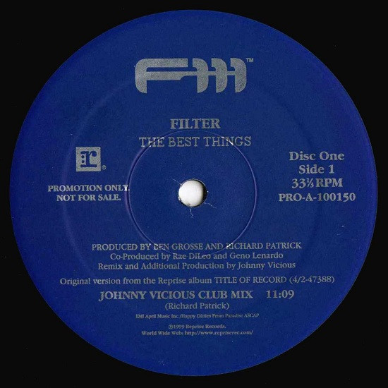 Filter - The Best Things | F-111 Records (PRO-A-100150) - main Filter - The Best Things | F-111 Records (PRO-A-100150) - main