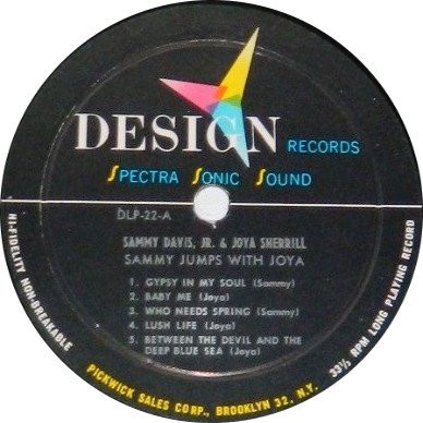 Sammy Davis Jr. , Joya Sherrill - Sammy Jumps With Joya | Design Records (DLP 22) - 3 Sammy Davis Jr. , Joya Sherrill - Sammy Jumps With Joya | Design Records (DLP 22) - 3