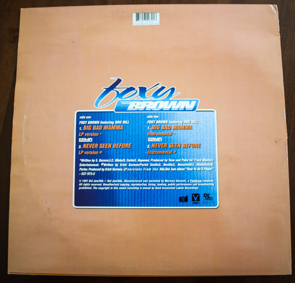 Foxy Brown Featuring Dru Hill / EPMD - Big Bad Mamma / Never Seen Before | Def Jam Recordings (574 979-1) - 2 Foxy Brown Featuring Dru Hill / EPMD - Big Bad Mamma / Never Seen Before | Def Jam Recordings (574 979-1) - 2