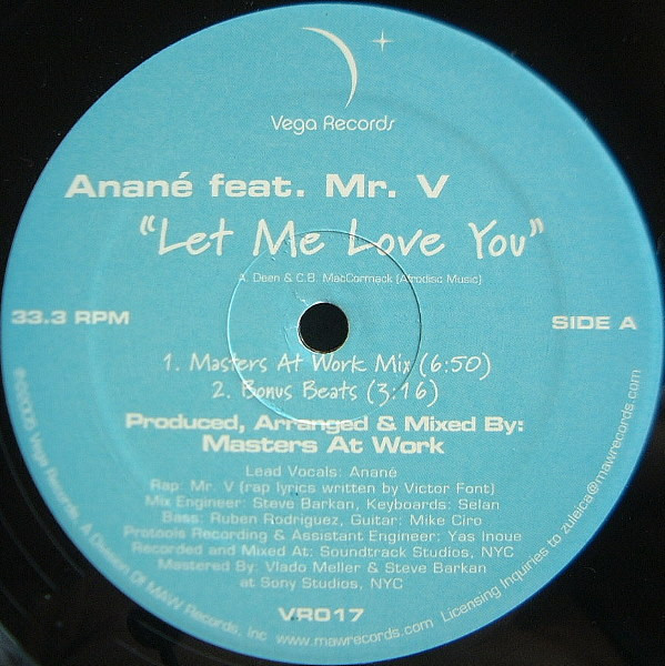 Anané Feat. Mr. V - Let Me Love You | Vega Records (VR017) - 2
