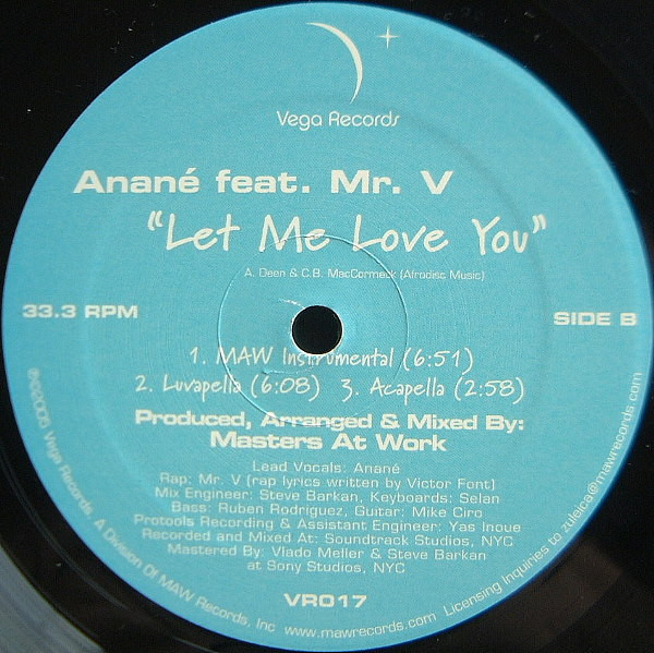 Anané Feat. Mr. V - Let Me Love You | Vega Records (VR017) - 3