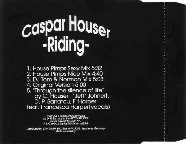 Caspar Houser - Riding (The Remixes) | 3 Lanka (SPV 055-22913) - 2