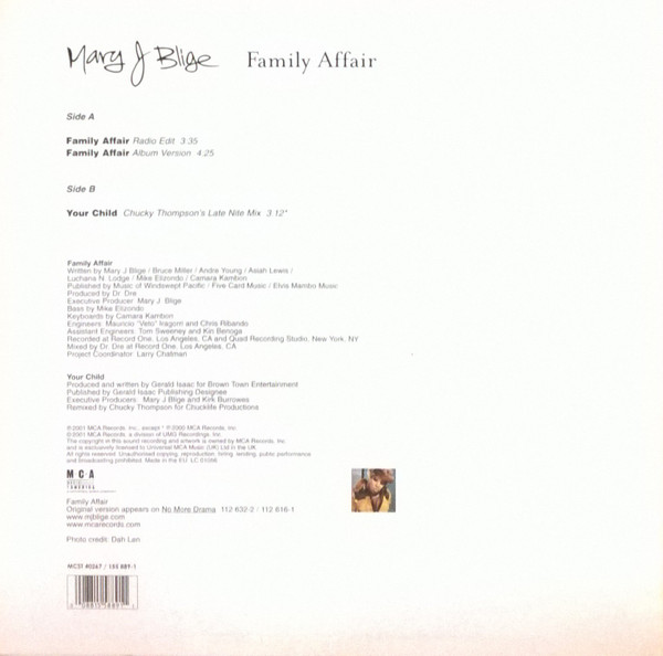 Mary J. Blige - Family Affair | MCA Records (MCST 40267) - 2 Mary J. Blige - Family Affair | MCA Records (MCST 40267) - 2