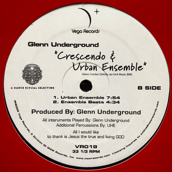 Glenn Underground - Crescendo & Urban Ensemble | Vega Records (VR019) - 4