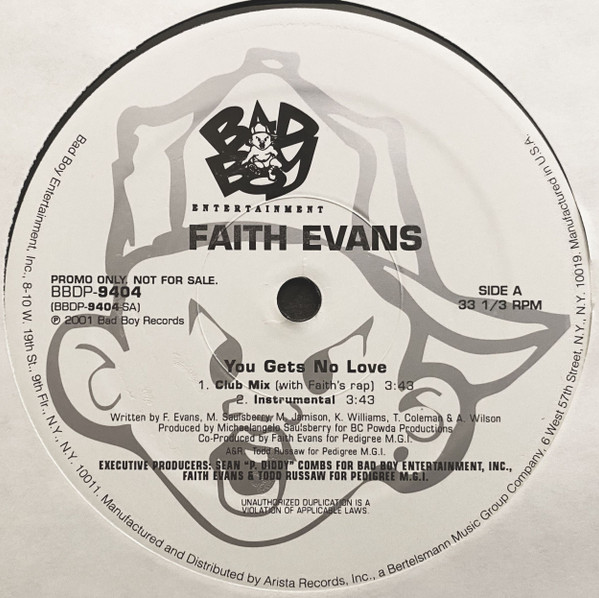 Faith Evans - You Gets No Love | Bad Boy Entertainment (BBDP-9404) - main Faith Evans - You Gets No Love | Bad Boy Entertainment (BBDP-9404) - main