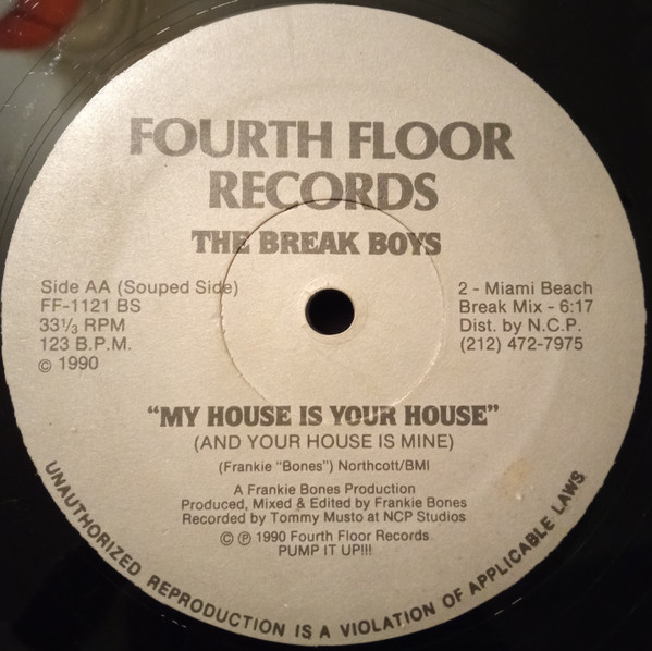 The Break Boys - Underground Breakdown / My House Is Your House | Fourth Floor Records (FF-1121) - 4 The Break Boys - Underground Breakdown / My House Is Your House | Fourth Floor Records (FF-1121) - 4