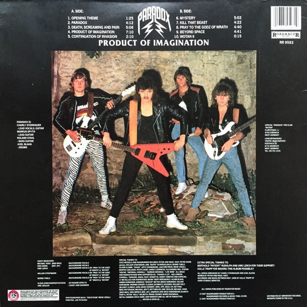 Paradox - Product Of Imagination | Roadracer Records (RR 9593) - 2 Paradox - Product Of Imagination | Roadracer Records (RR 9593) - 2