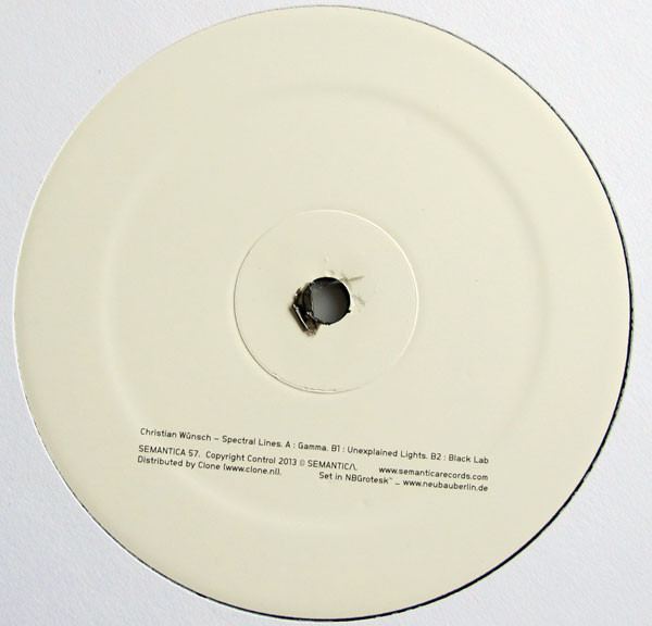 Christian Wünsch - Spectral Lines | Semantica Records (SEMANTICA 57) - main