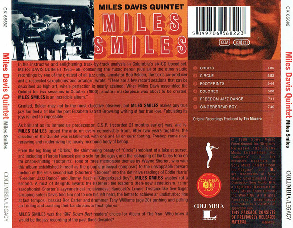 The Miles Davis Quintet - Miles Smiles | Columbia (CK 65682) - 2