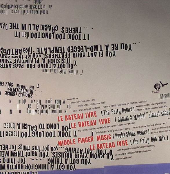 Chelonis R. Jones - Le Bateau Ivre | Get Physical Music (GPM 030-6) - 2
