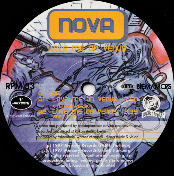 Nova - Love Me On Venus | Mercury (568 085-1) - 4 Nova - Love Me On Venus | Mercury (568 085-1) - 4