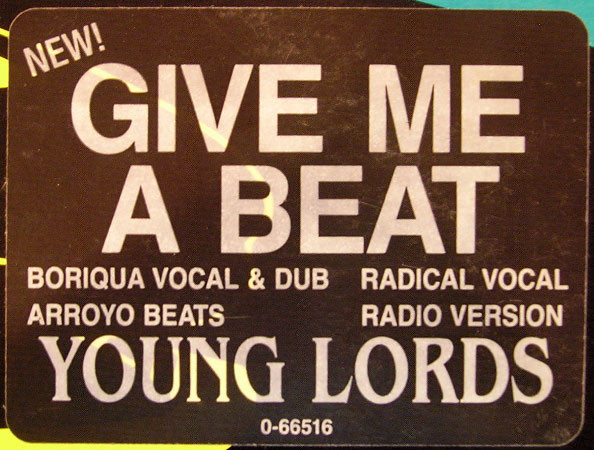 Young Lords - Give Me A Beat | Select Records (0-66516) - 3 Young Lords - Give Me A Beat | Select Records (0-66516) - 3